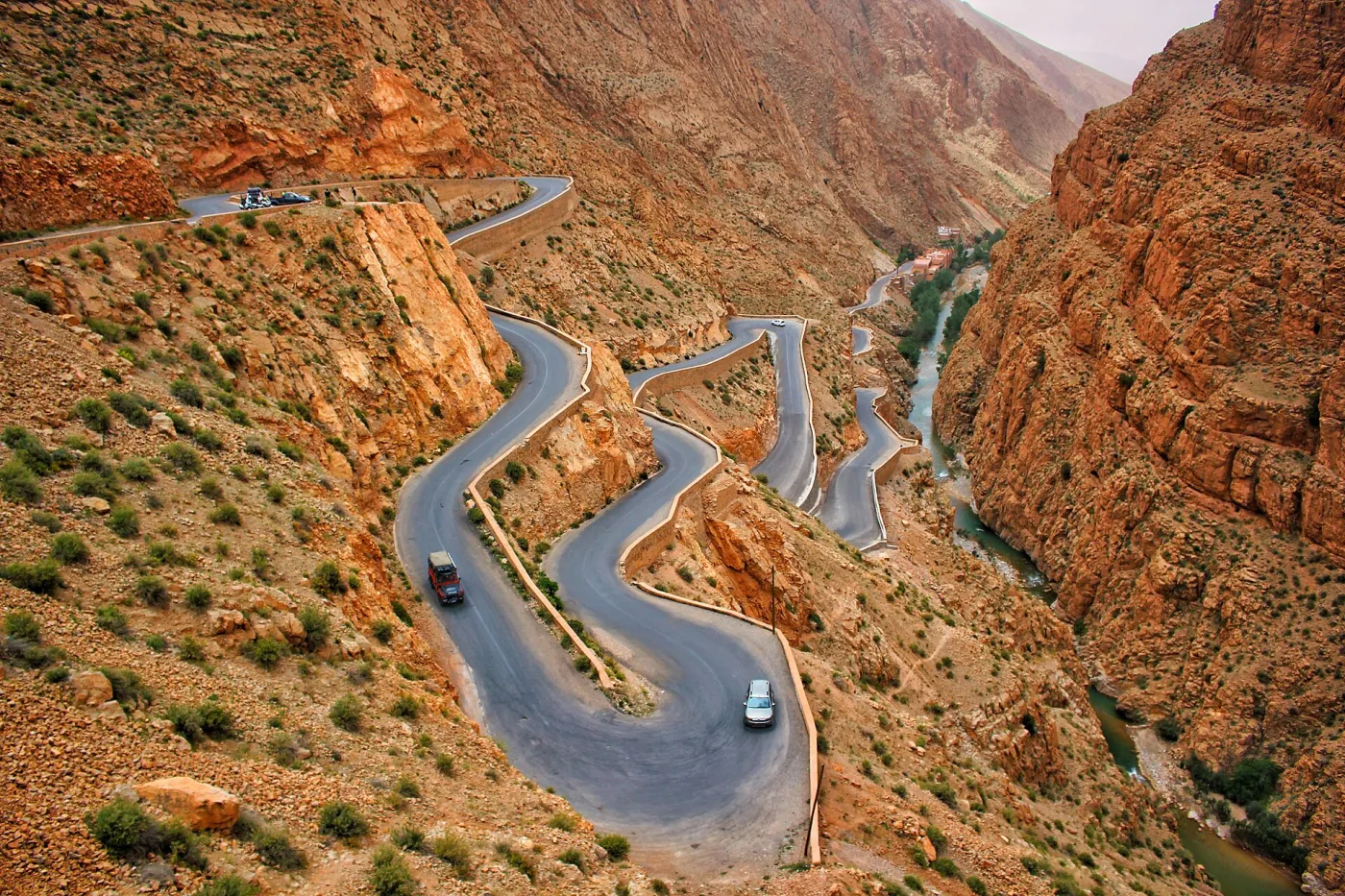 Zigzag road of the Dades Gorge Zigzag road of the Dades Gorge